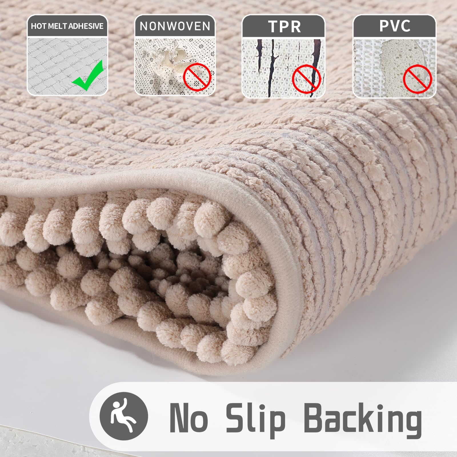 Yimobra Original Luxury Chenille Bathroom Rug Mat, Runner Rugs 60.2 X 24 Inches, Soft And Comfortable, Large Size, Super Absorbe